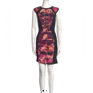 TED BAKER LONDON $325 Jasmaii Geometric Print Midi Dress Sz. 0/US Sz. 2 BNWOT